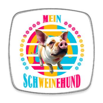My weaker self - Square fridge magnet - white - Front