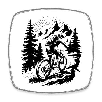 VTT VTT - Magnet carré - blanc - Devant