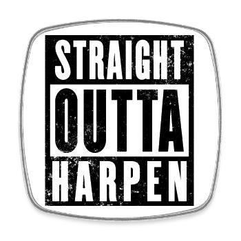 Straight outta Bochum Harpen Ruhrpott Ruhrgebiet - Viereckiger Kühlschrankmagnet - Weiß - Vorne
