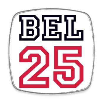 BELGIUM Belgium 2025 - Square fridge magnet - white - Front