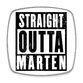 Marten, Dortmund Stadtteil, Ruhrgebiet, Ruhrpott, - Viereckiger Kühlschrankmagnet - Weiß - Vorne