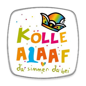 Carnival Alaaf - Square fridge magnet - white - Front