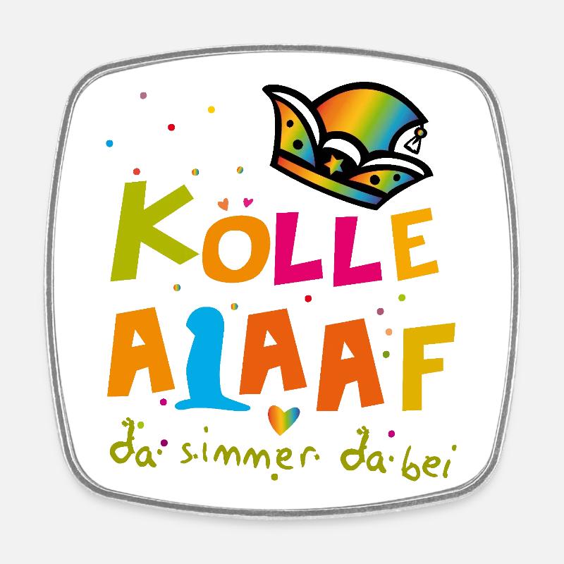 Karneval Alaaf - Viereckiger Kühlschrankmagnet - Weiß