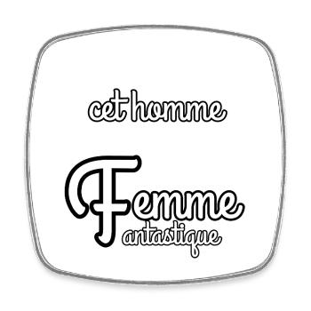 Femme fantastique prise - Magnet carré - blanc - Devant