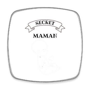 Mommy's Secret: Baby in the Belly - Square fridge magnet - white - Front