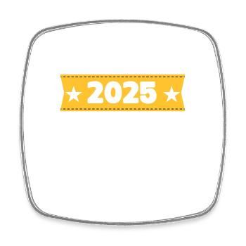 The Legend Retirement 2025 - Square fridge magnet - white - Front
