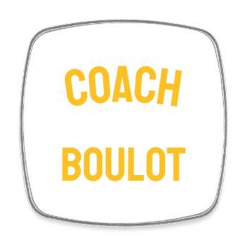 Coach Mon Travail: Humour - Magnet carré - blanc - Devant