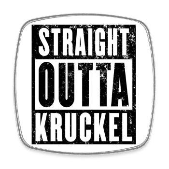 Kruckel, Ruhrgebiet, Ruhrpott, Dortmund-Kruckel - Viereckiger Kühlschrankmagnet - Weiß - Vorne