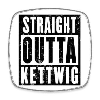 Kettwig, Ruhrgebiet, Ruhrpott, Essen-Kettwig - Viereckiger Kühlschrankmagnet - Weiß - Vorne