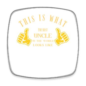 This Is What the Best Uncle Looks Like - Square fridge magnet - white - Front