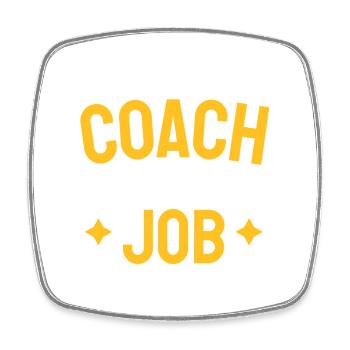 Coach-Mindset-Tee: Tough Love Motivation - Viereckiger Kühlschrankmagnet - Weiß - Vorne