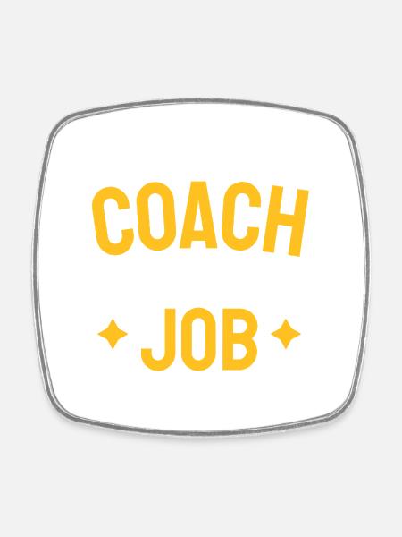 Coach Mindset Tee: Tough Love Motivation - Square fridge magnet - white
