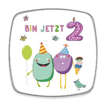Birthday girl - Square fridge magnet - white - Front