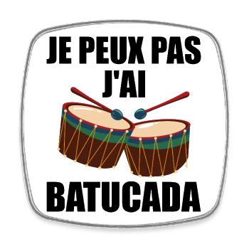 I Can't I Batucada - Humor Musik - Viereckiger Kühlschrankmagnet - Weiß - Vorne