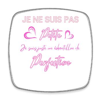Je ne suis pas Petite Perfection - Magnet carré - blanc - Devant