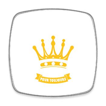 Papa Roi Pour Toujours – Je T’aime Papa - Magnet carré - blanc - Devant