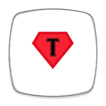 Super Tonton Emblème Diamant - Magnet carré - blanc - Devant