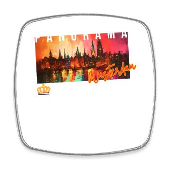 Panorama Amsterdam Palette - Magnet carré - blanc - Devant