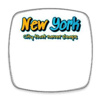 New York Graffiti City Nights - Square fridge magnet - white - Front