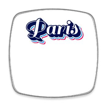 Résumé du scénario néon de Paris - Magnet carré - blanc - Devant