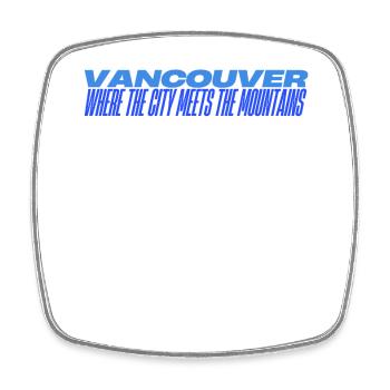 Pouls et Pics de la ville de Vancouver - Magnet carré - blanc - Devant