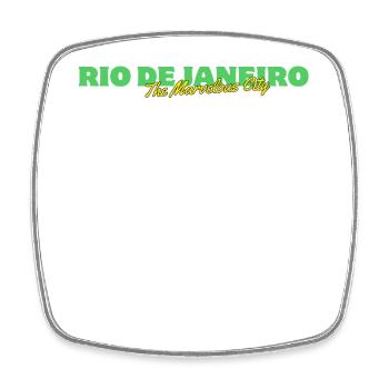 Rio de Janeiro Ville Merveilleuse - Magnet carré - blanc - Devant