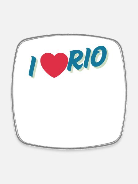 J’adore l’esprit de Rio City - Magnet carré - blanc