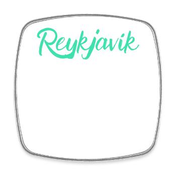 Reykjavik Adventures: Icelandic Explorer - Square fridge magnet - white - Front