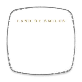 Bangkok Land of Smiles - Square fridge magnet - white - Front