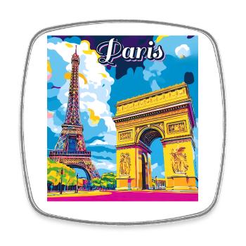 Monuments de la pop de Paris - Magnet carré - blanc - Devant