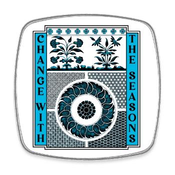 Changer au fil des saisons Art - Magnet carré - blanc - Devant