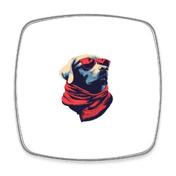 Sorry I Can't Plans With My Dog - Square fridge magnet - white - Front