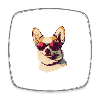 Life Is Short, Pet More Dogs - Square fridge magnet - white - Front