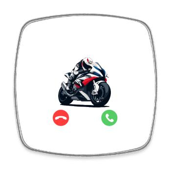 Mon vélo m’appelle - Magnet carré - blanc - Devant