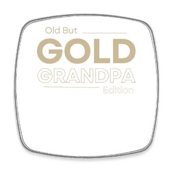 Old But Gold Grandpa Edition - Viereckiger Kühlschrankmagnet - Weiß - Vorne