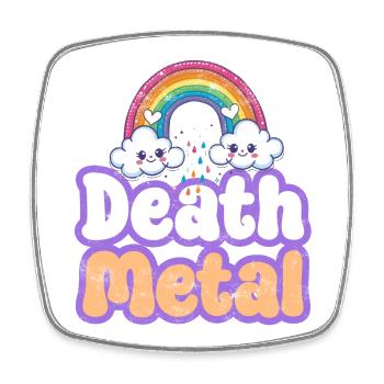 Death metal - Square fridge magnet - white - Front