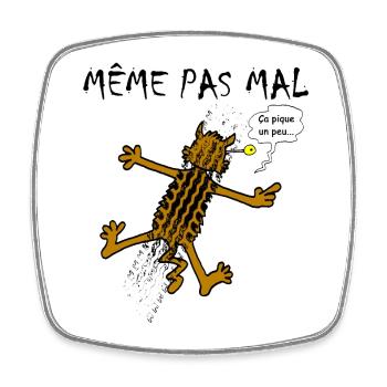 Le chat et ses neuf vies - Magnet carré - blanc - Devant