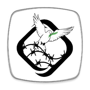 Doves - Square fridge magnet - white - Front