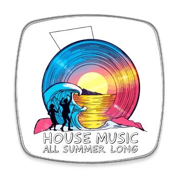 House Music - Square fridge magnet - white - Front