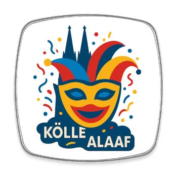 Kölle Alaaf! - Viereckiger Kühlschrankmagnet - Weiß - Vorne