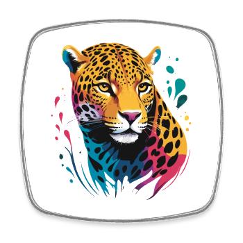 Jaguar Head RENDERED - Square fridge magnet - white - Front