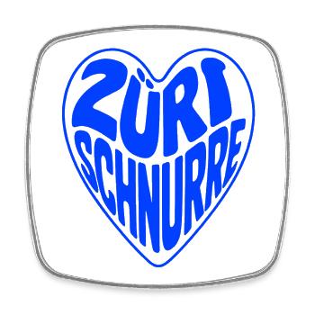 Züri purr - Square fridge magnet - white - Front