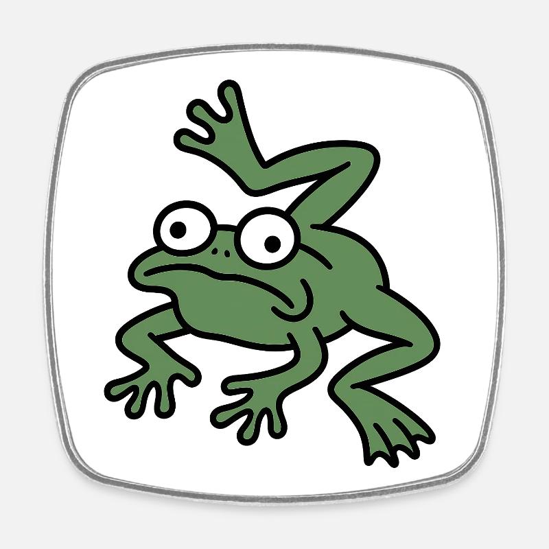 Cuisse de grenouille Derpy - Magnet carré - blanc