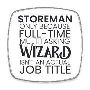 Storeman multitasking Wizard - Square fridge magnet - white - Front