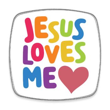 LGBT Pride Month - Jesus liebt mich - Viereckiger Kühlschrankmagnet - Weiß - Vorne