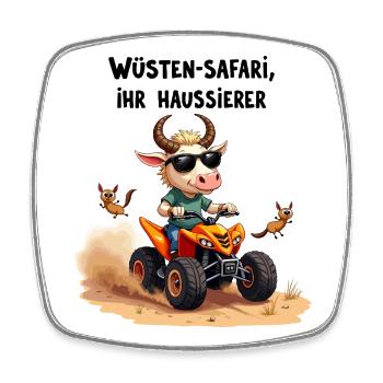 Wüsten - Stier - Viereckiger Kühlschrankmagnet - Weiß - Vorne
