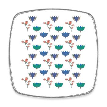 Garten Romantik - Viereckiger Kühlschrankmagnet - Weiß - Vorne