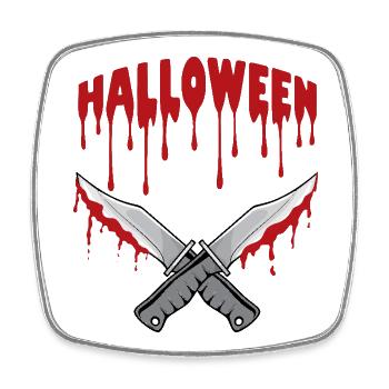 Halloween - Magnet carré - blanc - Devant