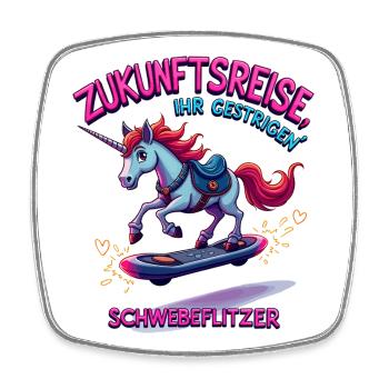 Unicorn of the future - Square fridge magnet - white - Front
