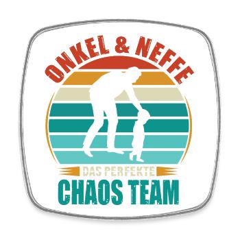 Bester Onkel Und Neffe Partnerlook Outfit Kostüm - Viereckiger Kühlschrankmagnet - Weiß - Vorne